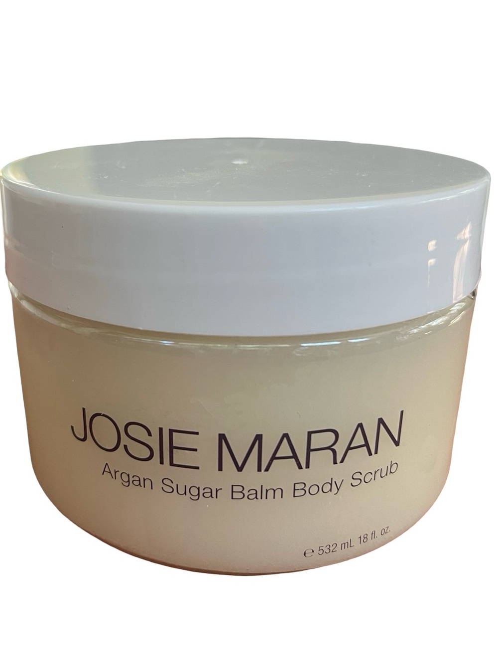 JOSIE MARAN Argan Sugar Balm Body Scrub - Cream & White